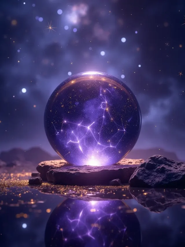 Cracked crystal glowing from the inside.