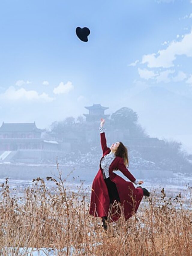 A women enjoying her freedom.
